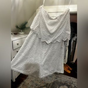 Jessica Simpson White strapless romper